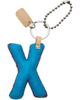 TURQUOISE FELT ALPHABET CHARM "X"