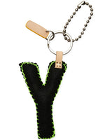 BLACK FELT ALPHABET CHARM "Y"