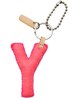 PINK FELT ALPHABET CHARM "Y"
