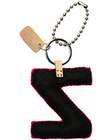 BLACK FELT ALPHABET CHARM "Z"