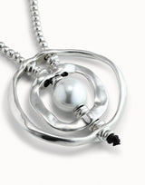 Uno De 50 - Sterling Silver-plated Pendant with Pearl