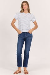 Kaira Top Cobalt Stripe view 2