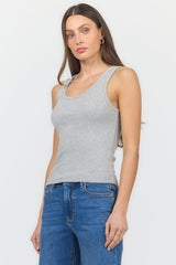 Louise Tank Heather Grey view 2