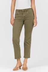 Anika Straight Leg Jean Olive Branch view 2