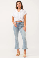 Dear John Denim - Jeanne High Rise Cropped Flare Jeans - 25