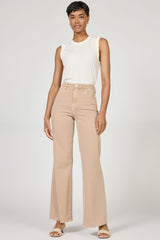 Fiona Wide Leg Jean Warm Taupe view 4