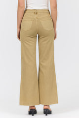 Fiona Wide Leg Jean Khaki view 4