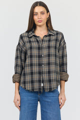 Adrianna Shirt Midnight Lecture Plaid