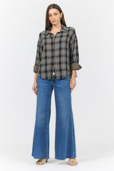 Adrianna Shirt Midnight Lecture Plaid view 2