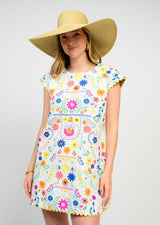 Flores Dress in White view 3