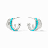 Hydra Triple Hoops in Turquoise Blue