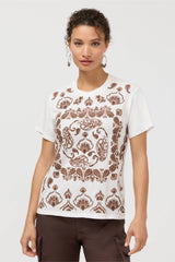 Jaden Crew Neck Tee in White