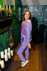 Queen of Sparkles - Purple Multi Skeleton Jogger