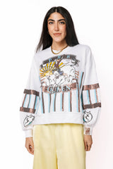 Licensed Teal & Brown PBR Queen Sweatshirt - Front