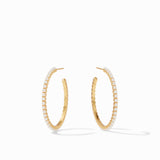Juliet Gold Hoops in Pearl by Julie Vos