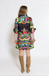 Ruthie Short Shirt Dress in Merriweather by House of MBR, back view