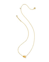 Tatum Gold Short Pendant Necklace in Golden Yellow Mix by Kendra Scott
