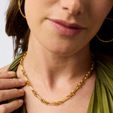 Colette Link Necklace in Gold view 2