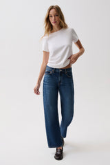 Pistola Lexi Mid Rise Bowed Straight Jean - Moonwave - alternate view 3
