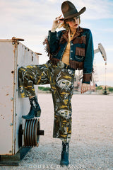 Oil Camp Barrel Pant in Print by Double D Ranch