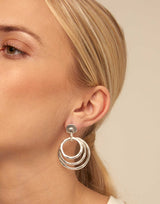 Uno De 50 - Sterling Silver-plated Irregular Hoop Earrings