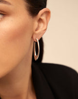 Uno De 50 - Sterling Silver-plated Oval Hoops