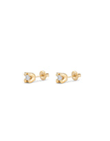 Uno De 50 - 18k Gold-plated Earrings with White Cubic