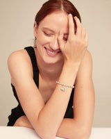 Uno De 50 - Sterling Silver-plated Bracelet with Beads