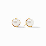 Penelope Gold Studs in Pearl by Julie Vos