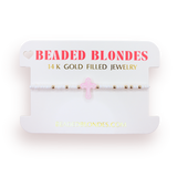 Pink Cross Bracelet on Color by Beaded Blondes