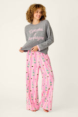P.J. Salvage Cupcakes & Champagne Snuggle Sweater in Dark Heather Grey