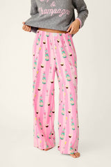 P.J. Salvage Cupcakes & Champagne Flannel Pajama Pants in Baby Pink