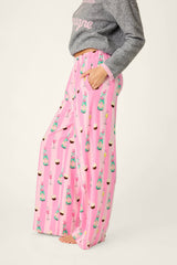 P.J. Salvage Cupcakes & Champagne Flannel Pajama Pants in Baby Pink