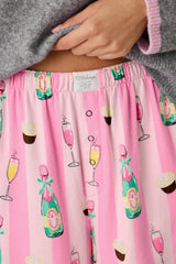 P.J. Salvage Cupcakes & Champagne Flannel Pajama Pants in Baby Pink