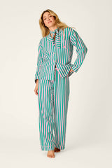 P.J. Salvage Ski Bunny Icon 3-Piece Long Sleeve Flannel PJ Set in Tender Pink