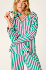 P.J. Salvage Ski Bunny Icon 3-Piece Long Sleeve Flannel PJ Set in Tender Pink