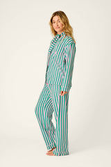P.J. Salvage Ski Bunny Icon 3-Piece Long Sleeve Flannel PJ Set in Tender Pink
