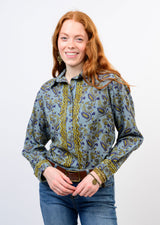 Santiago Top in Blue view 2