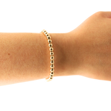 5MM Gold Beaded Bracelet by Beaded Blondes