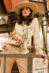 Seen in Texas Blouse in Bone by Double D Ranch