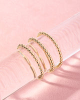 4MM Gold Beaded Bracelet by Beaded Blondes