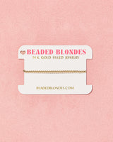 3MM Gold Beaded Bracelet by Beaded Blondes