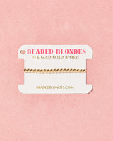 4MM Gold Beaded Bracelet by Beaded Blondes
