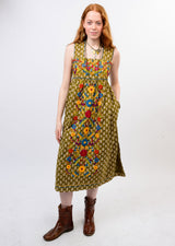 Valentina Dress in Olive Black