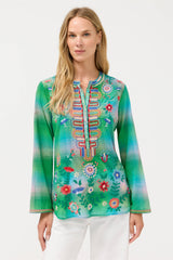 Vintage Henley Tunic in Uma Plaid