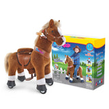 Ponycycle - Ride-on Brown Horse | Plush Animal Riding Pony