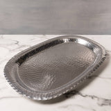 India Handicrafts Inc - 24’’ Oval Hammered Tray