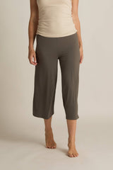 Faceplant Dreams - Wide-leg Capri Pant: Sage / Large