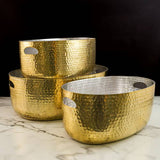 India Handicrafts Inc - Hammered Gold Beverage Tub – Set