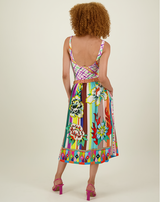 ME369 Vanessa Flower Printed Midi Skirt — view 3